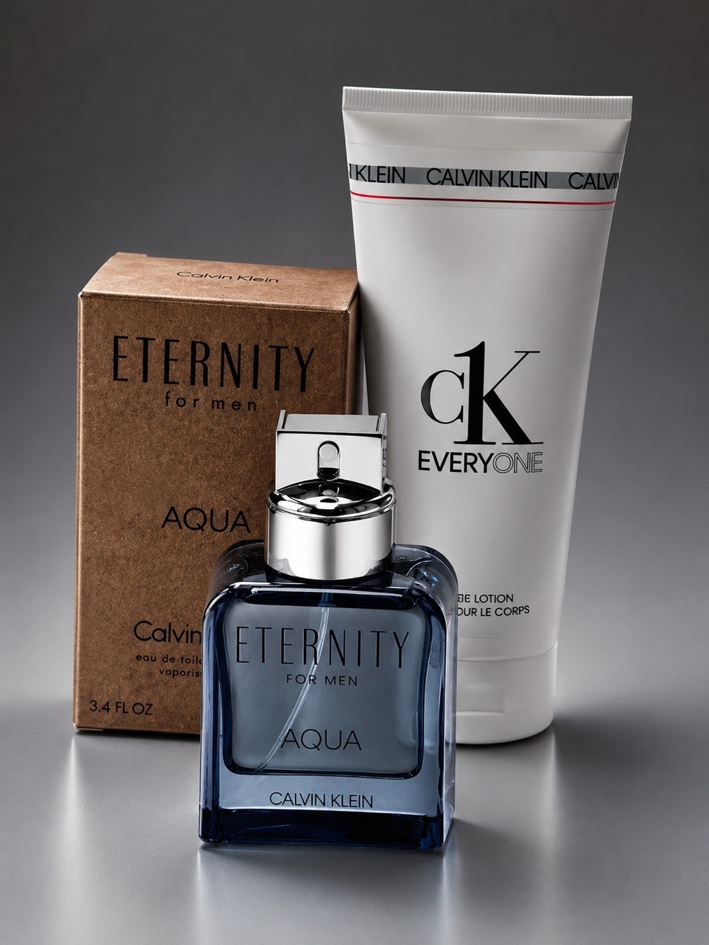 Calvin Klein Eternity Aqua for Men Cologne 3.4 FL. OZ. with CK Everyone Lotion